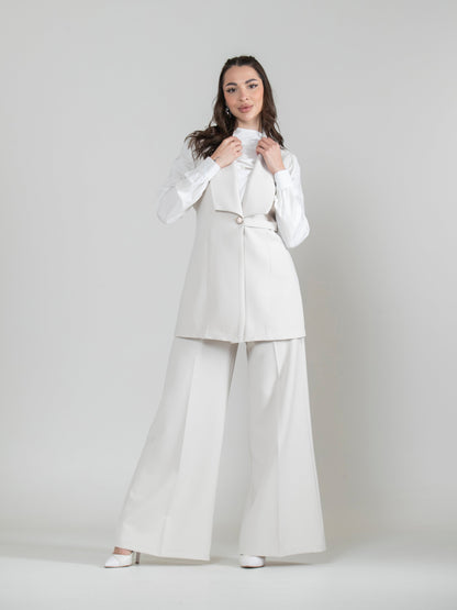 Enchanted Details Vest Set – 3 Pieces