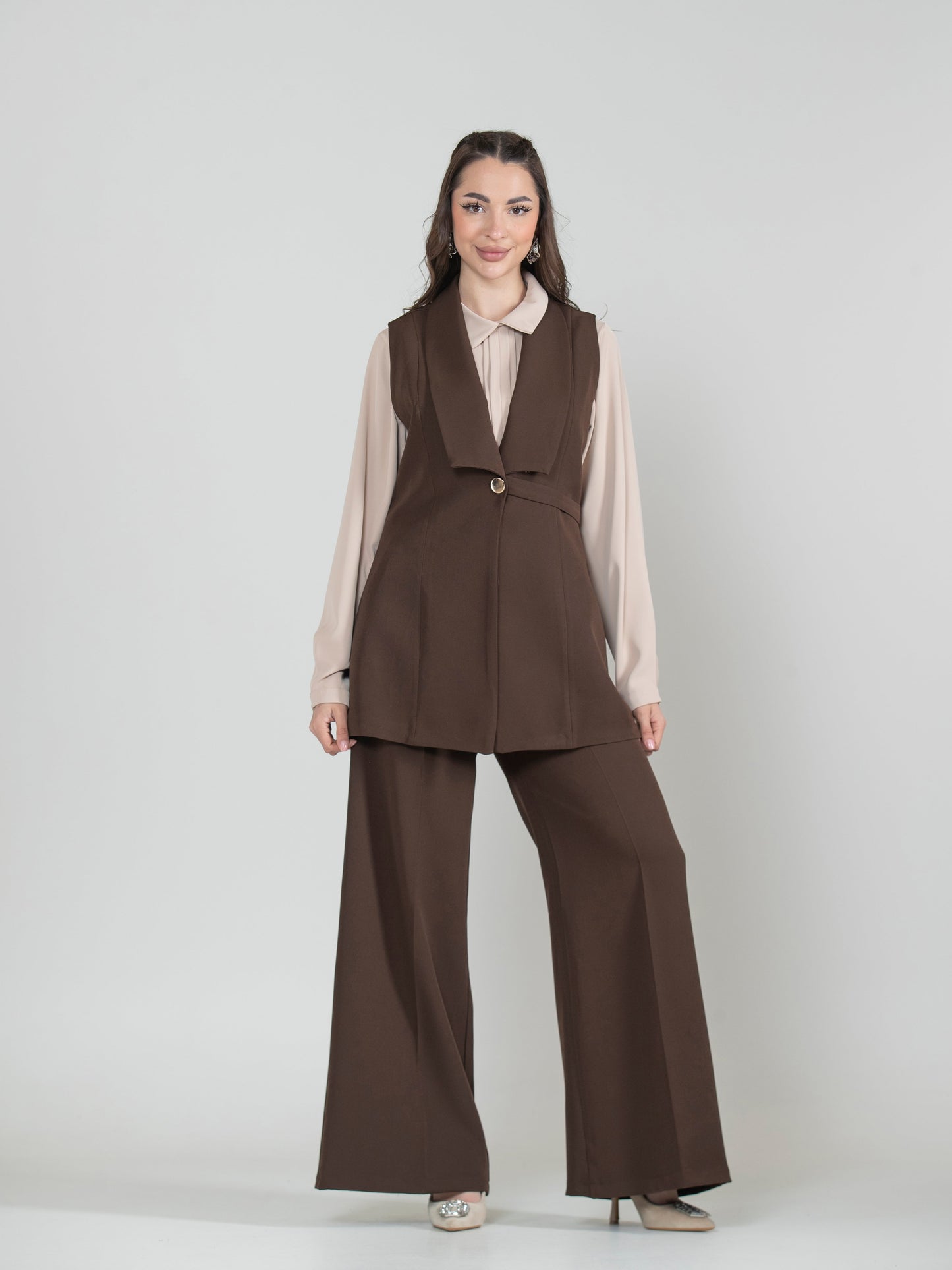 Enchanted Details Vest Set – 3 Pieces