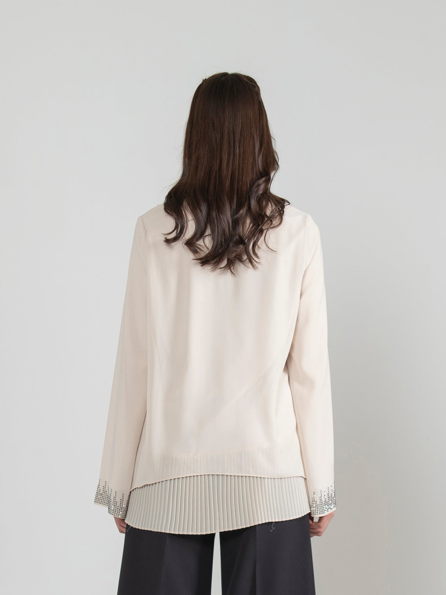 Pleated Strass Blouse