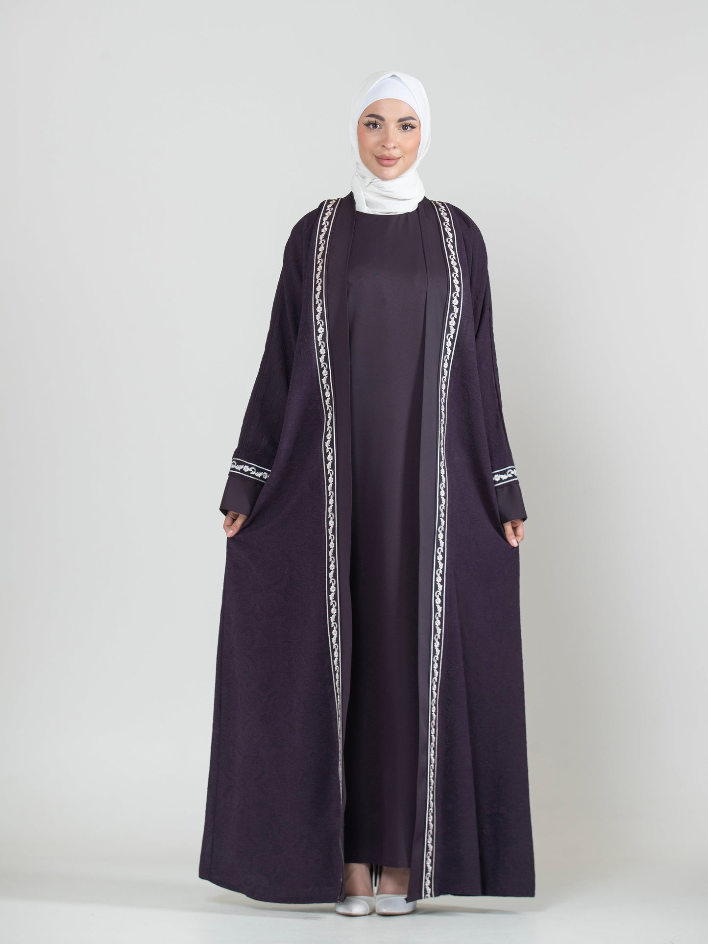 Luxury Silk Prestige Two-Piece Abaya
