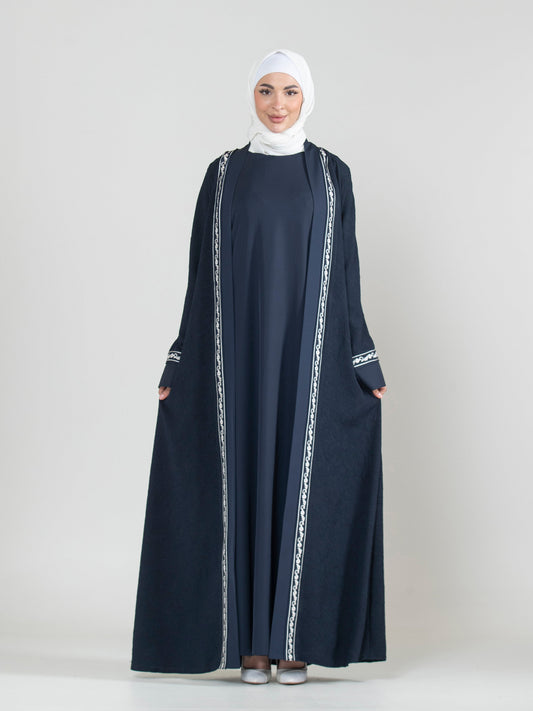 Luxury Silk Prestige Two-Piece Abaya