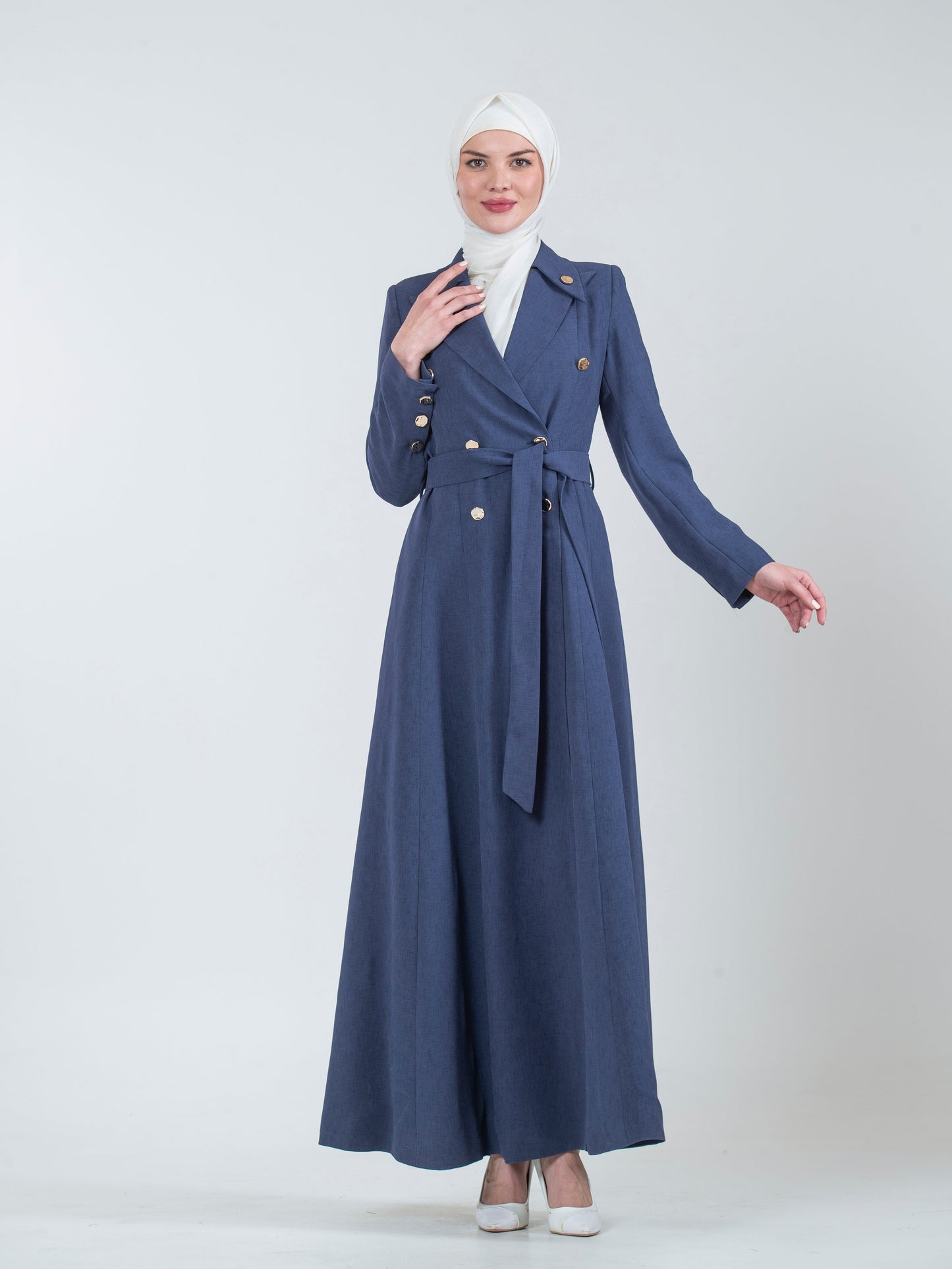Women's jilbab with a Distinctive Collar