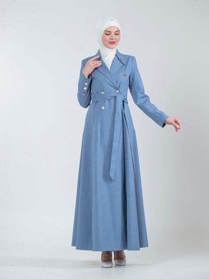 Women's jilbab with a Distinctive Collar