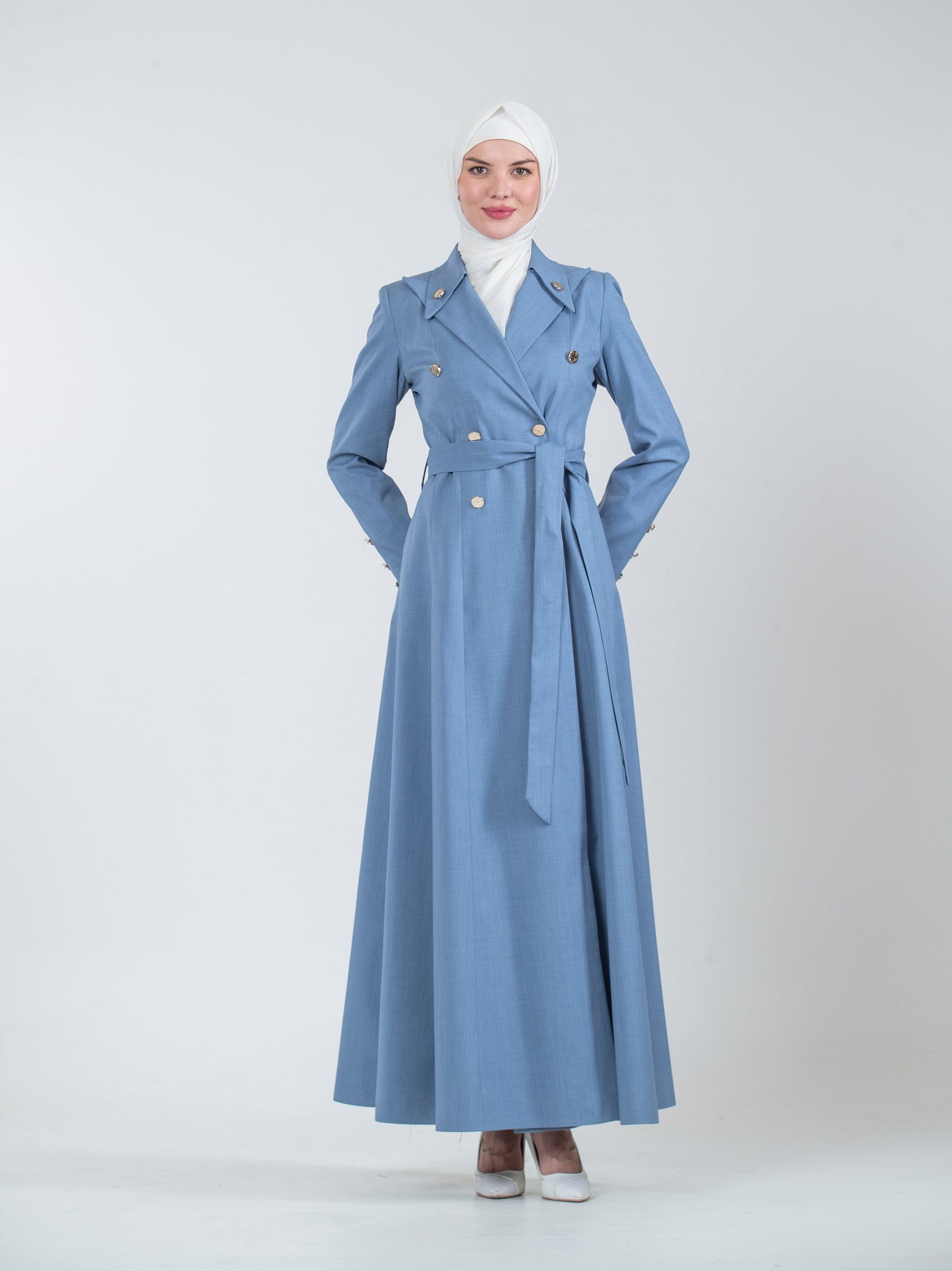 Women's jilbab with a Distinctive Collar