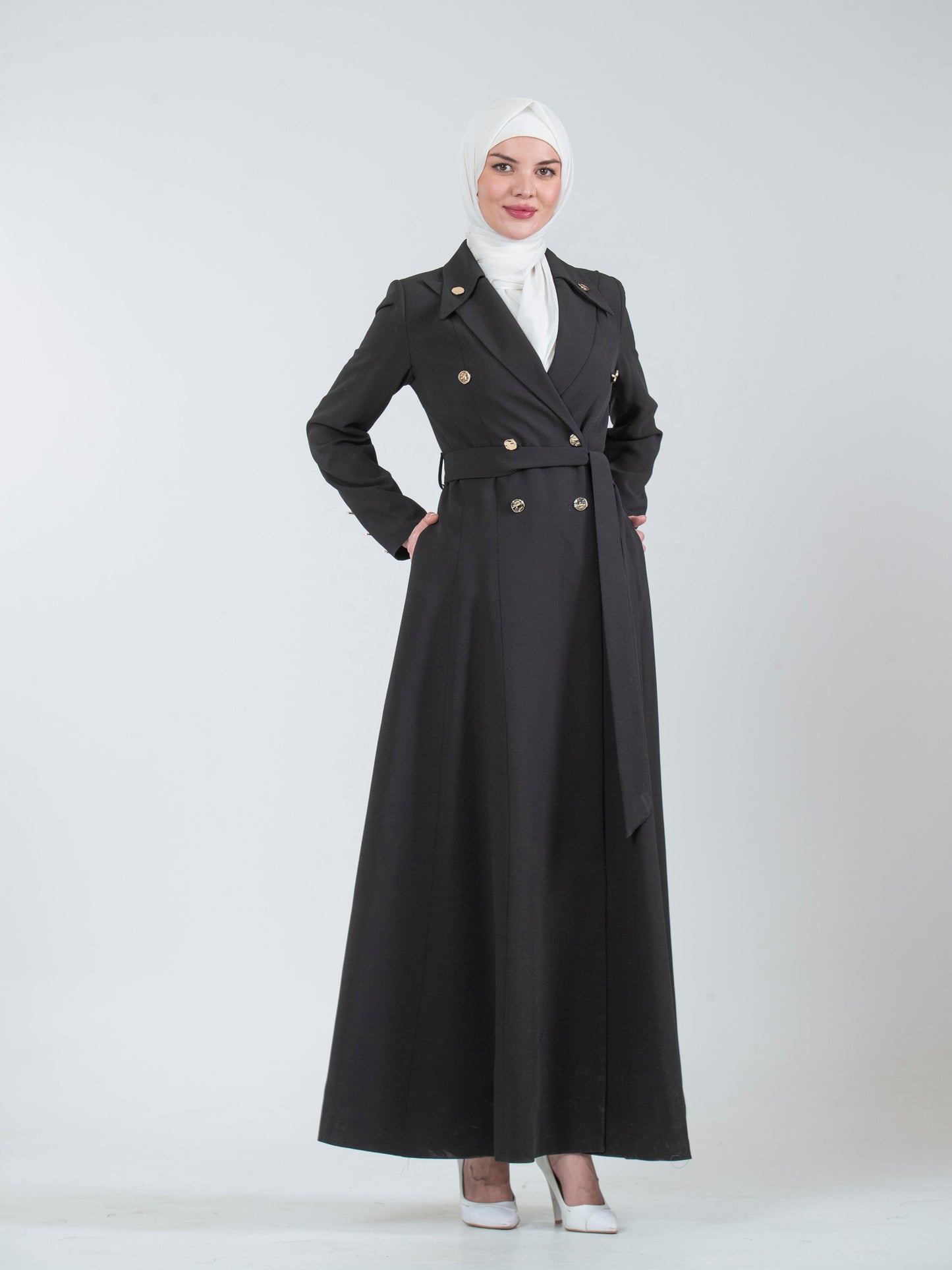 Women's jilbab with a Distinctive Collar
