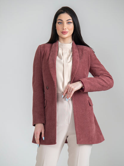 A distinctive jacket with a blouse