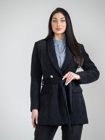 A distinctive jacket with a blouse