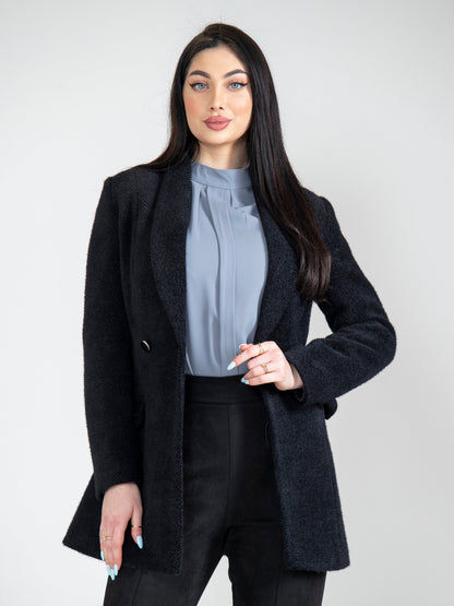 A distinctive jacket with a blouse