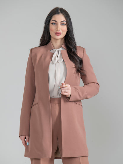 formal jacket with a women's shirt