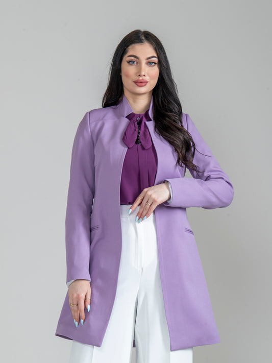 formal jacket with a women's shirt