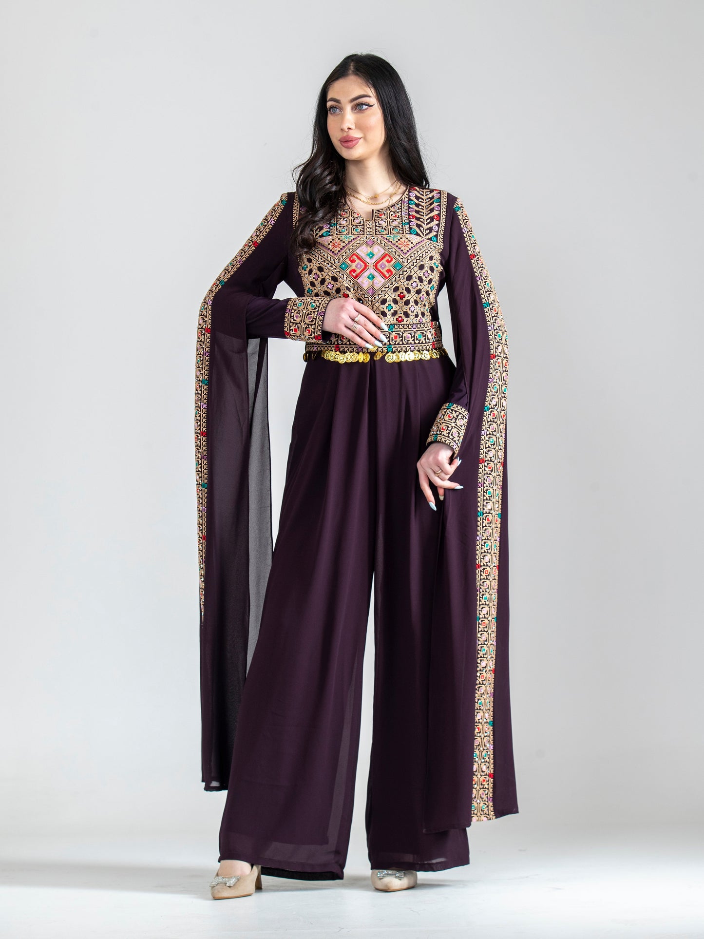 Women's embroidered jumpsuit