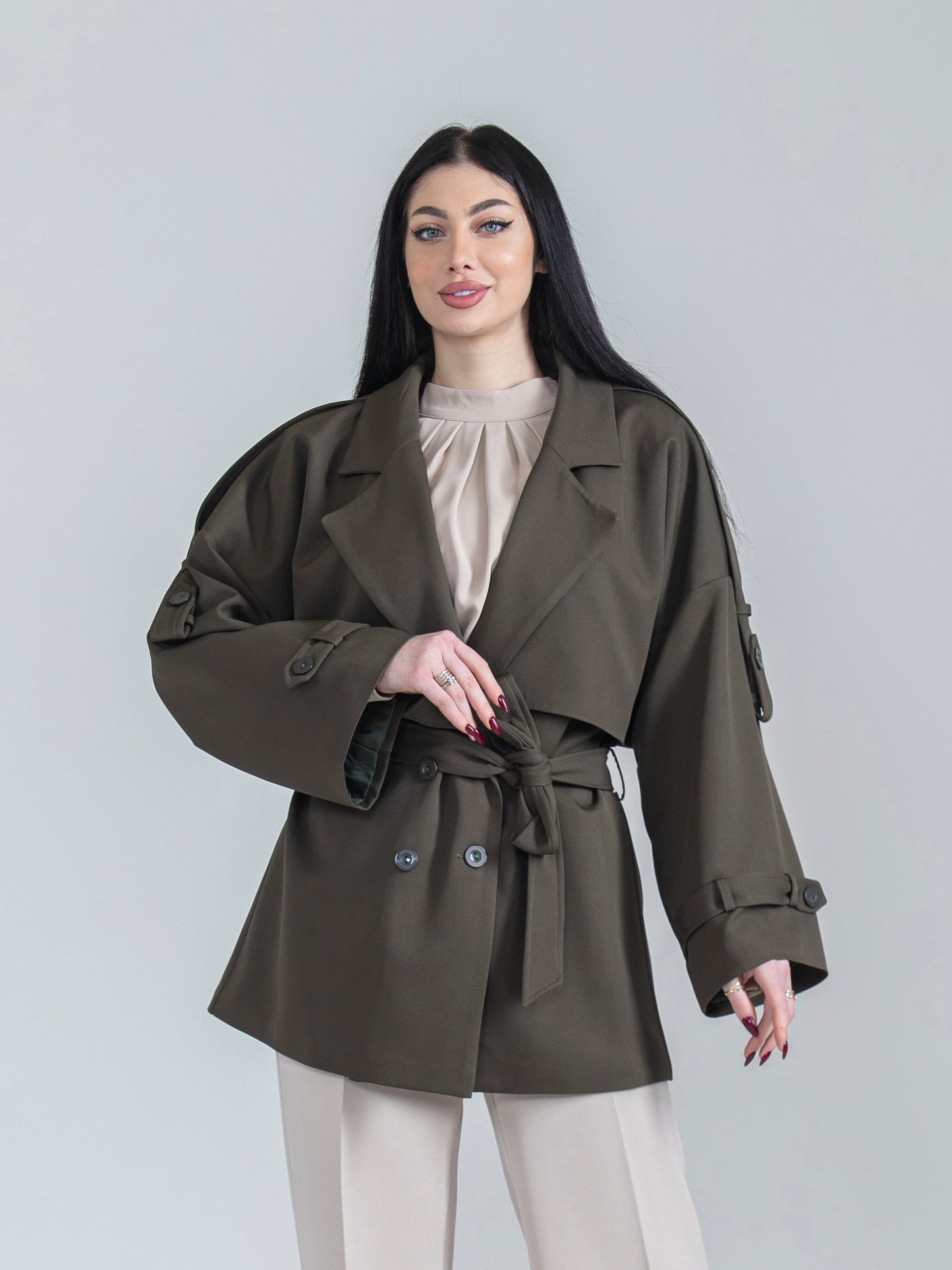 Women's jacket with blouse