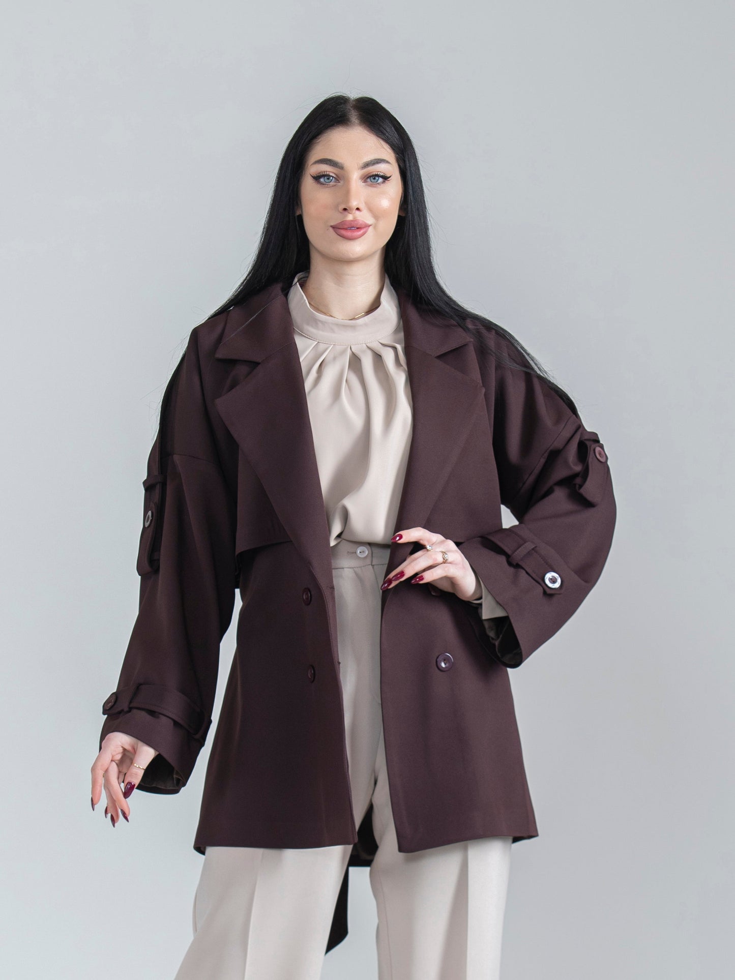 Women's jacket with blouse