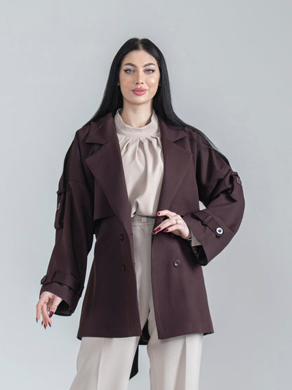 Women's jacket with blouse