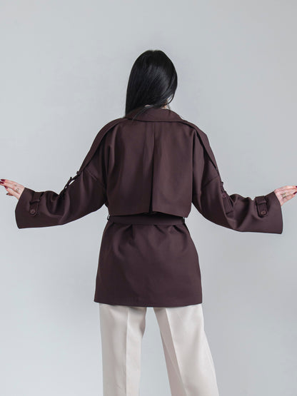 Women's jacket with blouse
