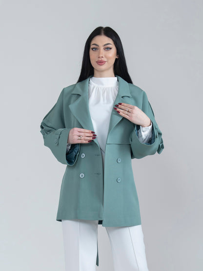 Women's jacket with blouse