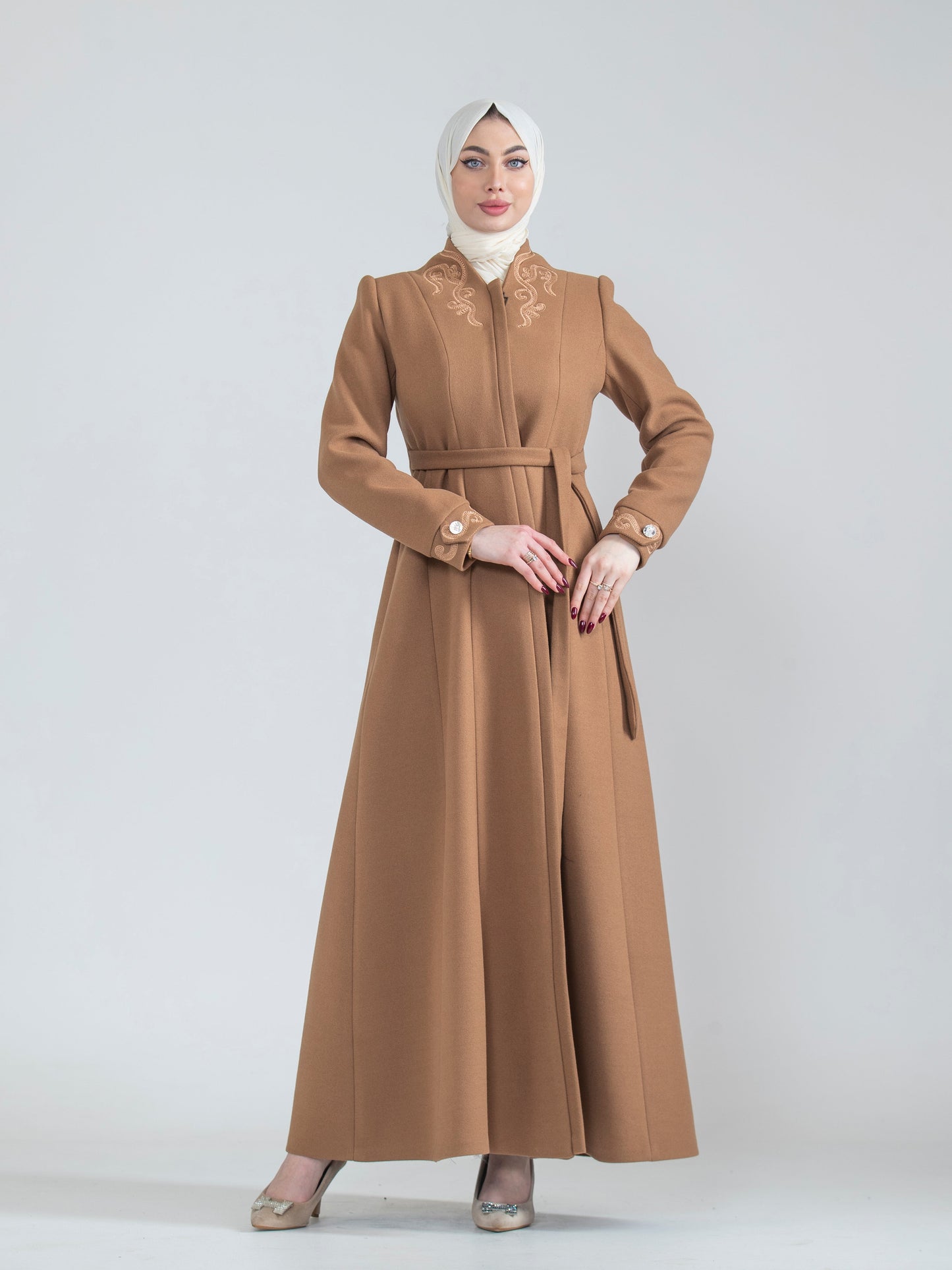 Jilbab with embroidery pattern