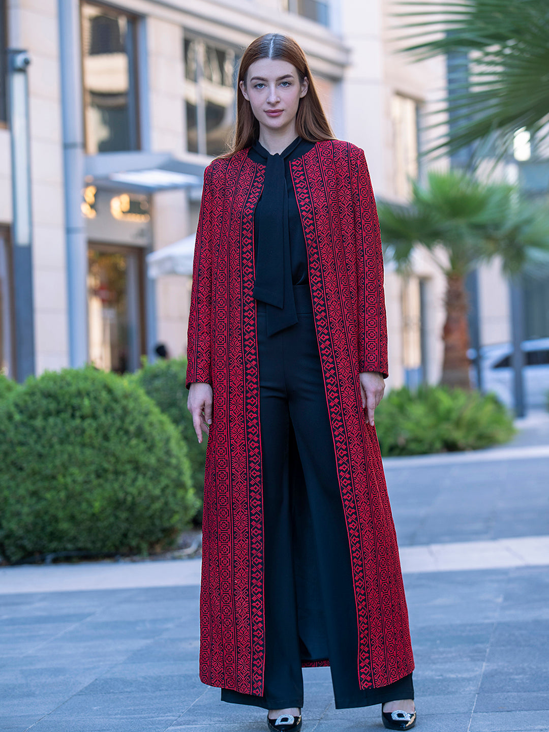 Long embroidered jacket