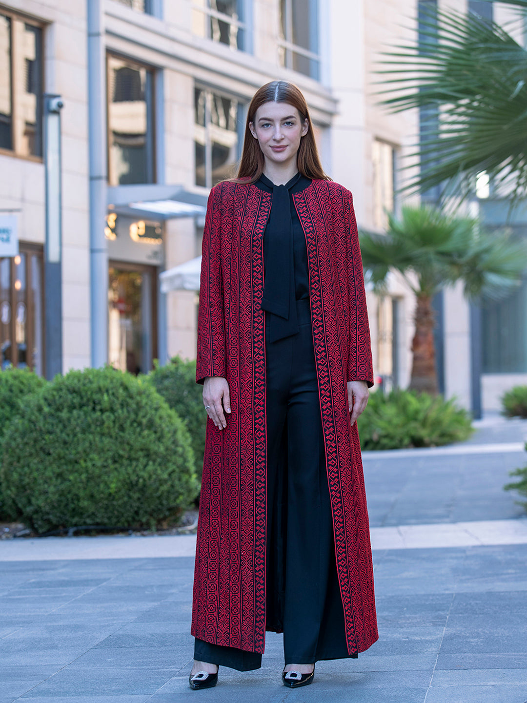 Long embroidered jacket