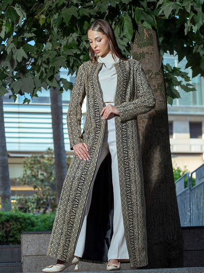 Long embroidered jacket