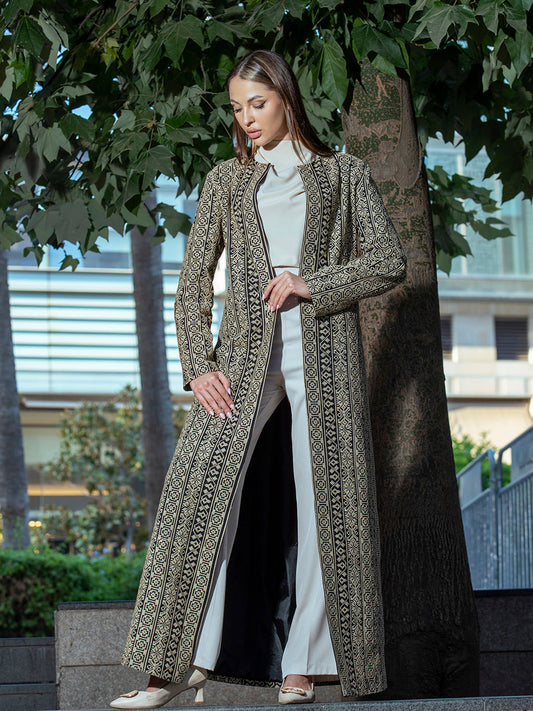 Long embroidered jacket