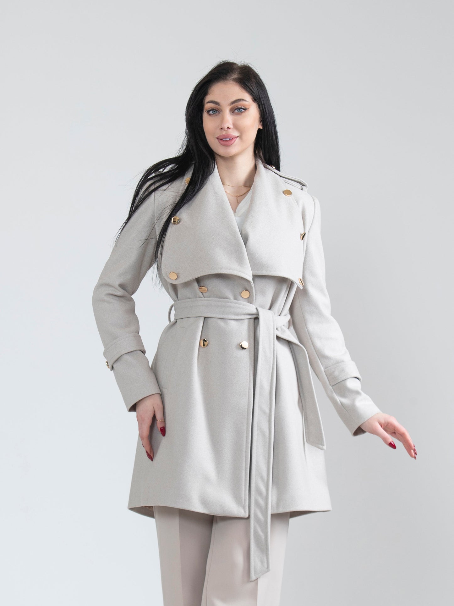 Winter jacket with distinctive buttons