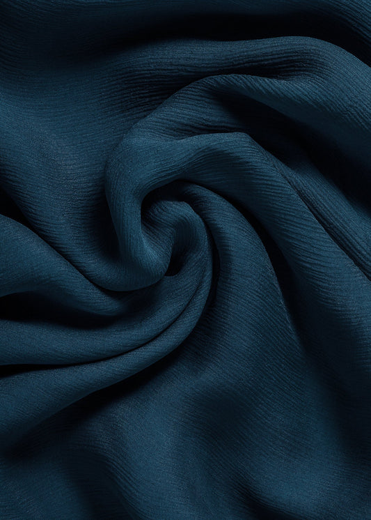 Majolica Blue Chiffon Silk Hijab