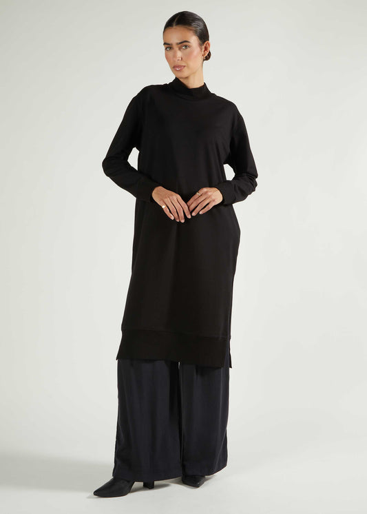 Mid Length Cozy Midi Black - Final Sale