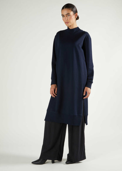 Mid Length Cozy Midi Navy - Final Sale