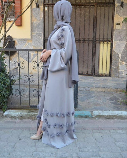 Pom-Pom Flower Abaya