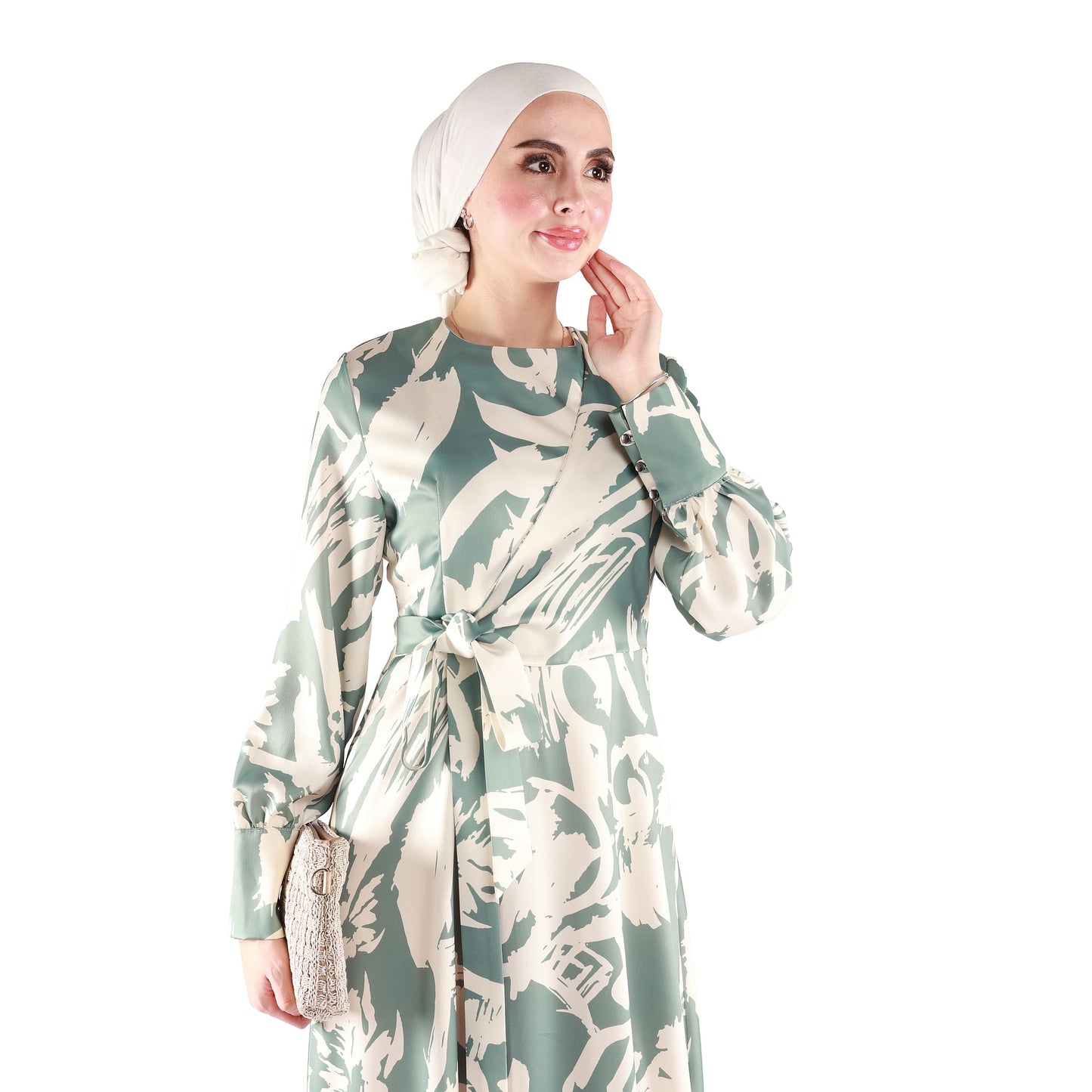 Belted Flared Long Elegant Maxi Dress
