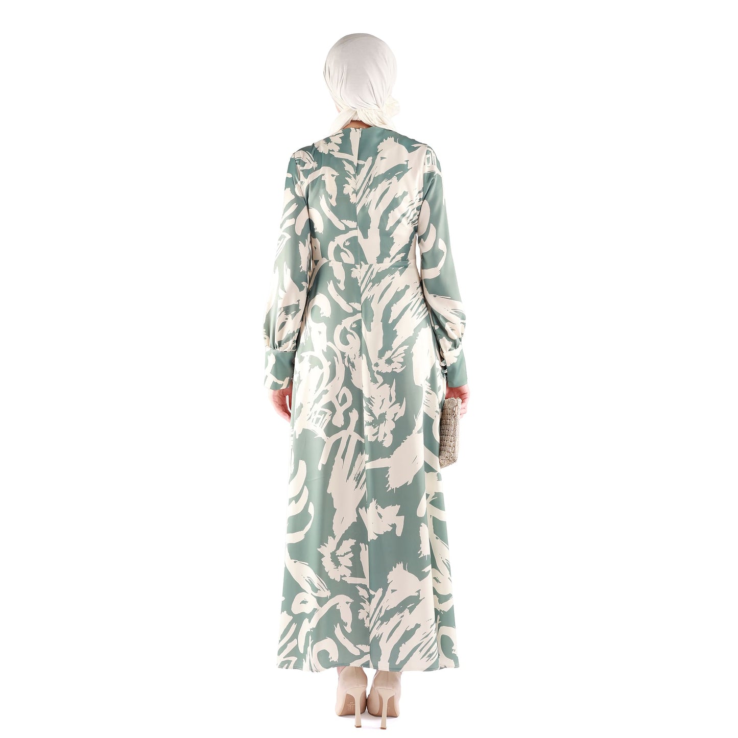 Belted Flared Long Elegant Maxi Dress
