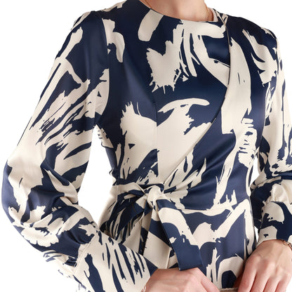 Belted Flared Long Elegant Maxi Dress