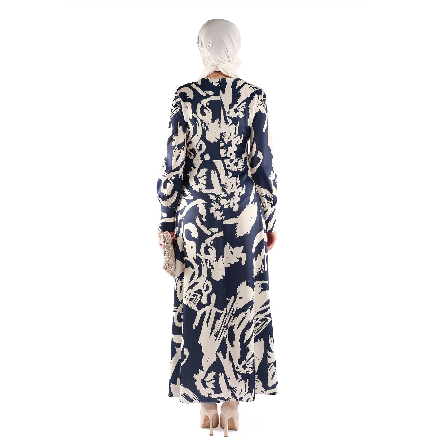 Belted Flared Long Elegant Maxi Dress