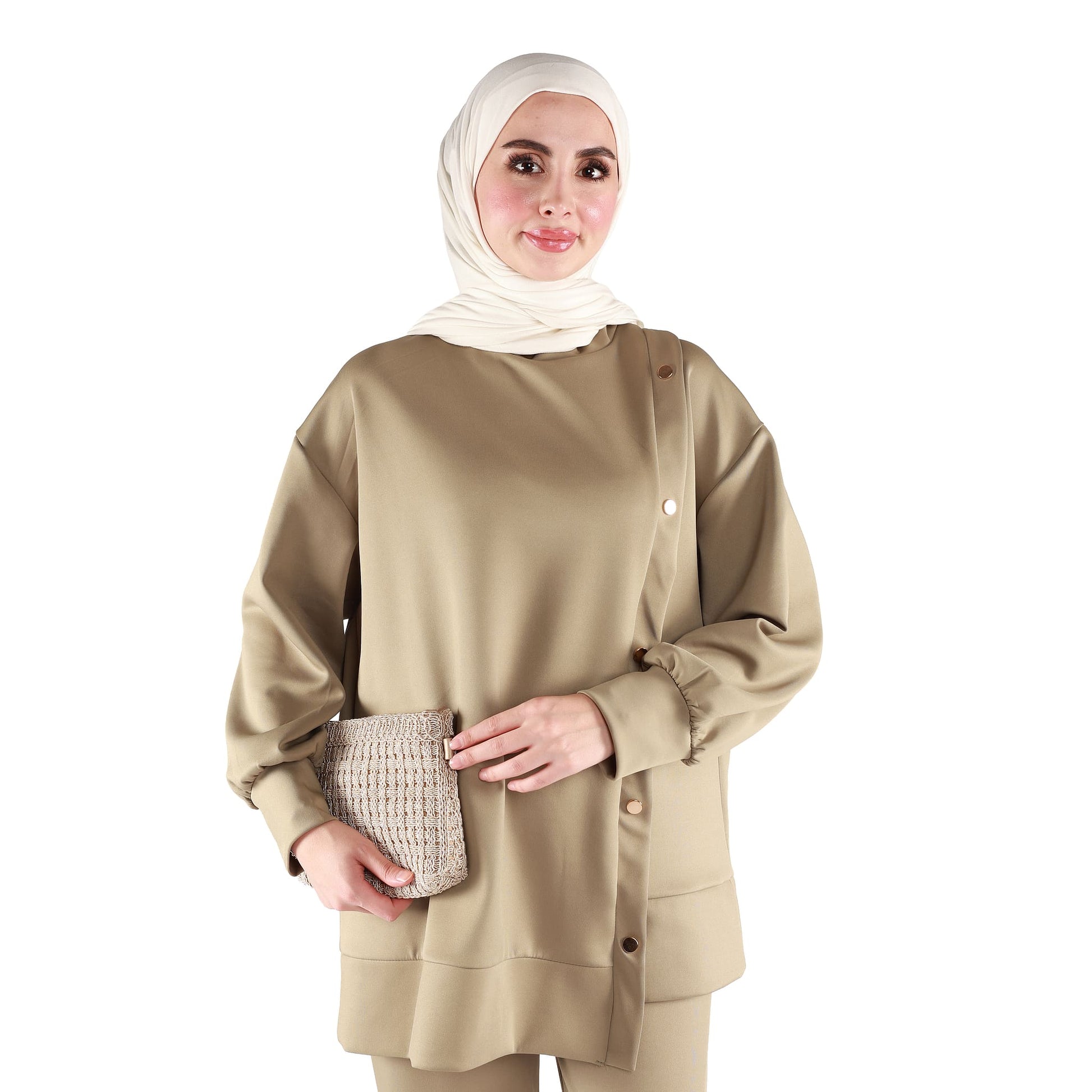 Button-Detailed Judge Collar Trouser Suit