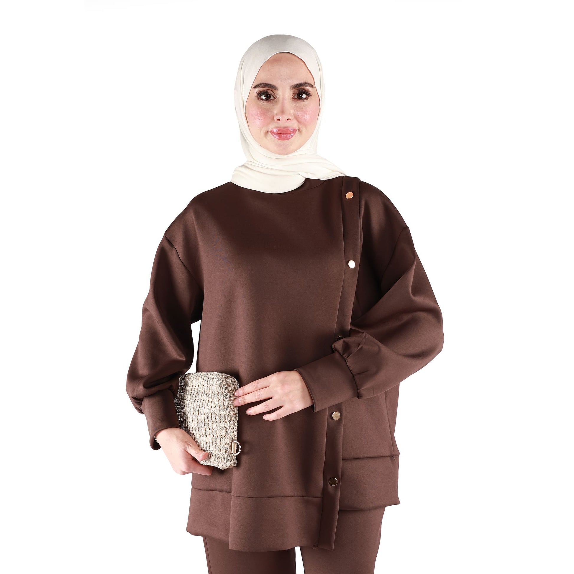 Button-Detailed Judge Collar Trouser Suit