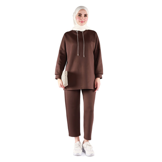 Low Collar Judge Collar Trouser Suit