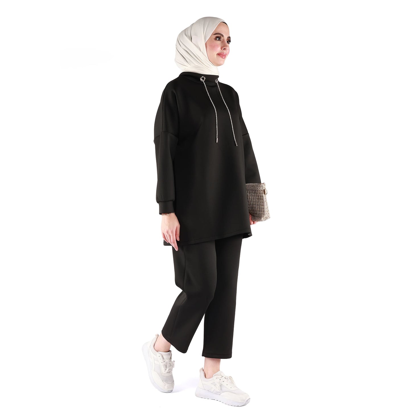 Low Collar Judge Collar Trouser Suit