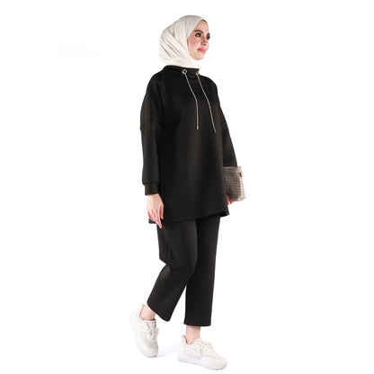 Low Collar Judge Collar Trouser Suit