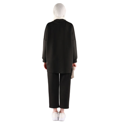Low Collar Judge Collar Trouser Suit
