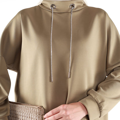 Low Collar Judge Collar Trouser Suit