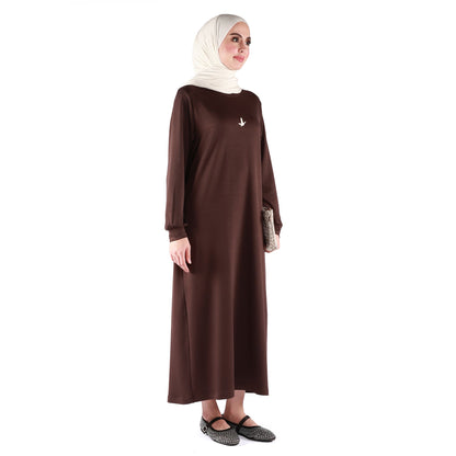 Embossed Print Loose Fit Dress
