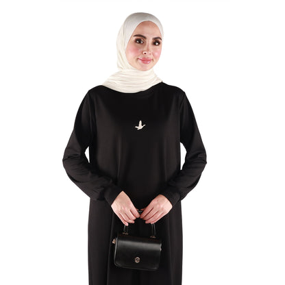 Embossed Print Loose Fit Dress