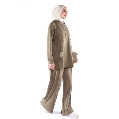 Loose Fit Hooded Pantsuit