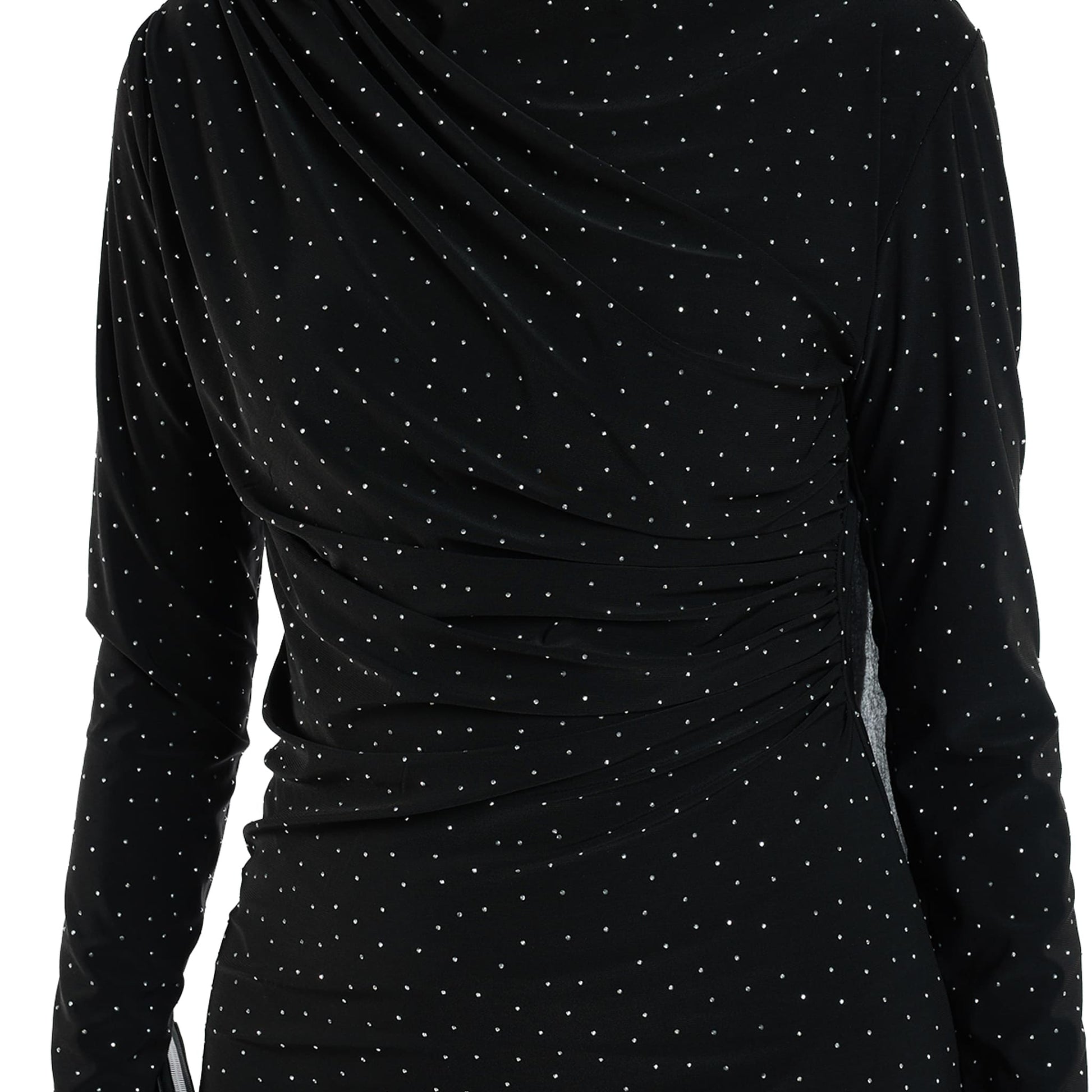 Shimmer Stone-Embellished Pleated Maxi Dress