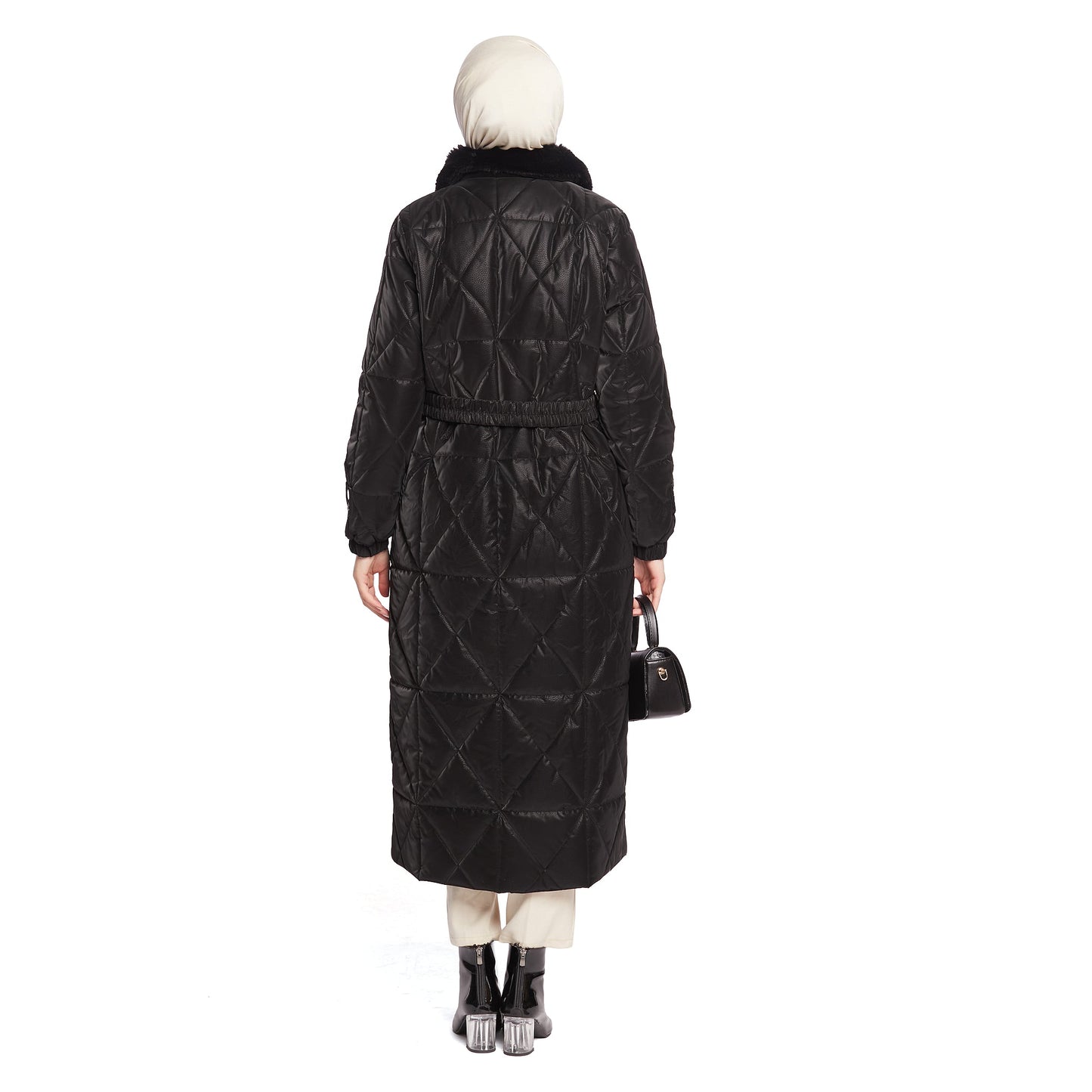 Fur Collar Quilted Coat