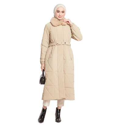 Fur Collar Quilted Coat