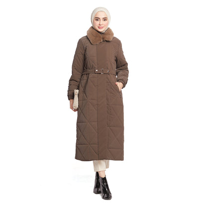 Fur Collar Quilted Coat