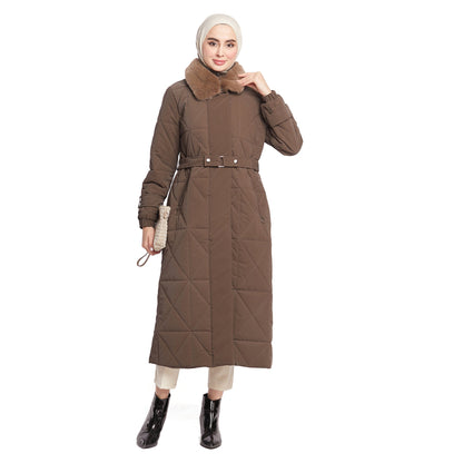 Fur Collar Quilted Coat