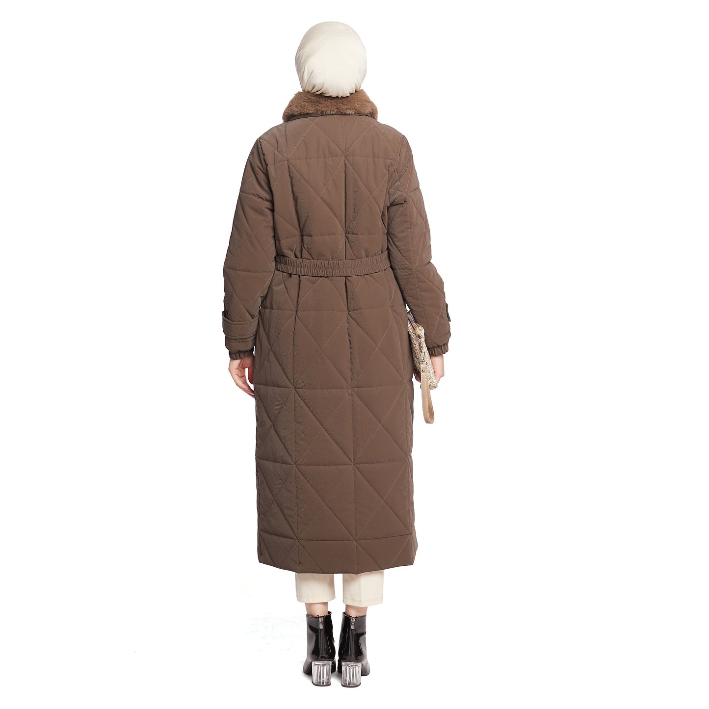 Fur Collar Quilted Coat